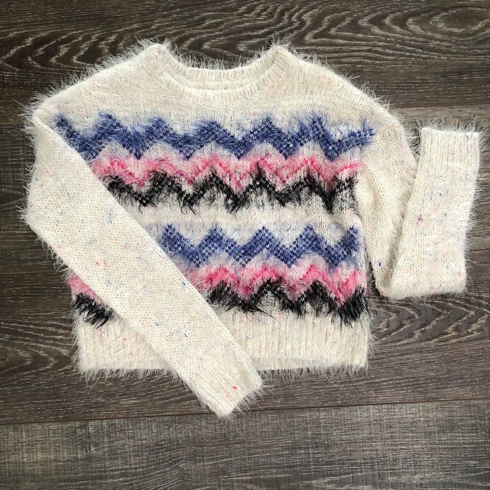 Tucker and Tate girls knit fuzzy sweater